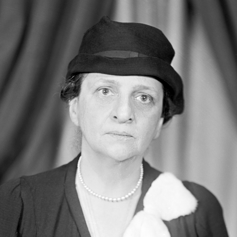 Black and white portrait of Frances Perkins