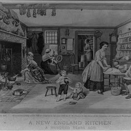 New England Kitchen in the 1700s