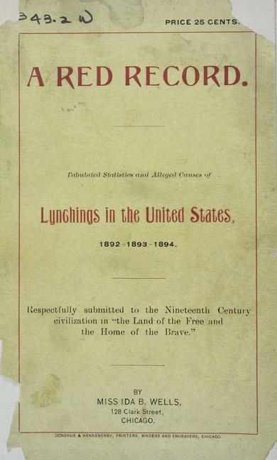 A Red Record. Lynchings in the United States.