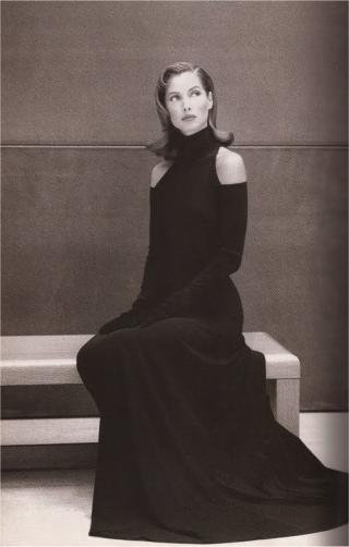 donna karan cold shoulder dress 1993