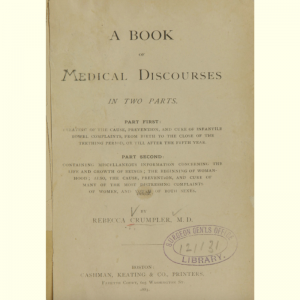 Dr. Rebecca Crumpler's "A Book on Medical Discourses"